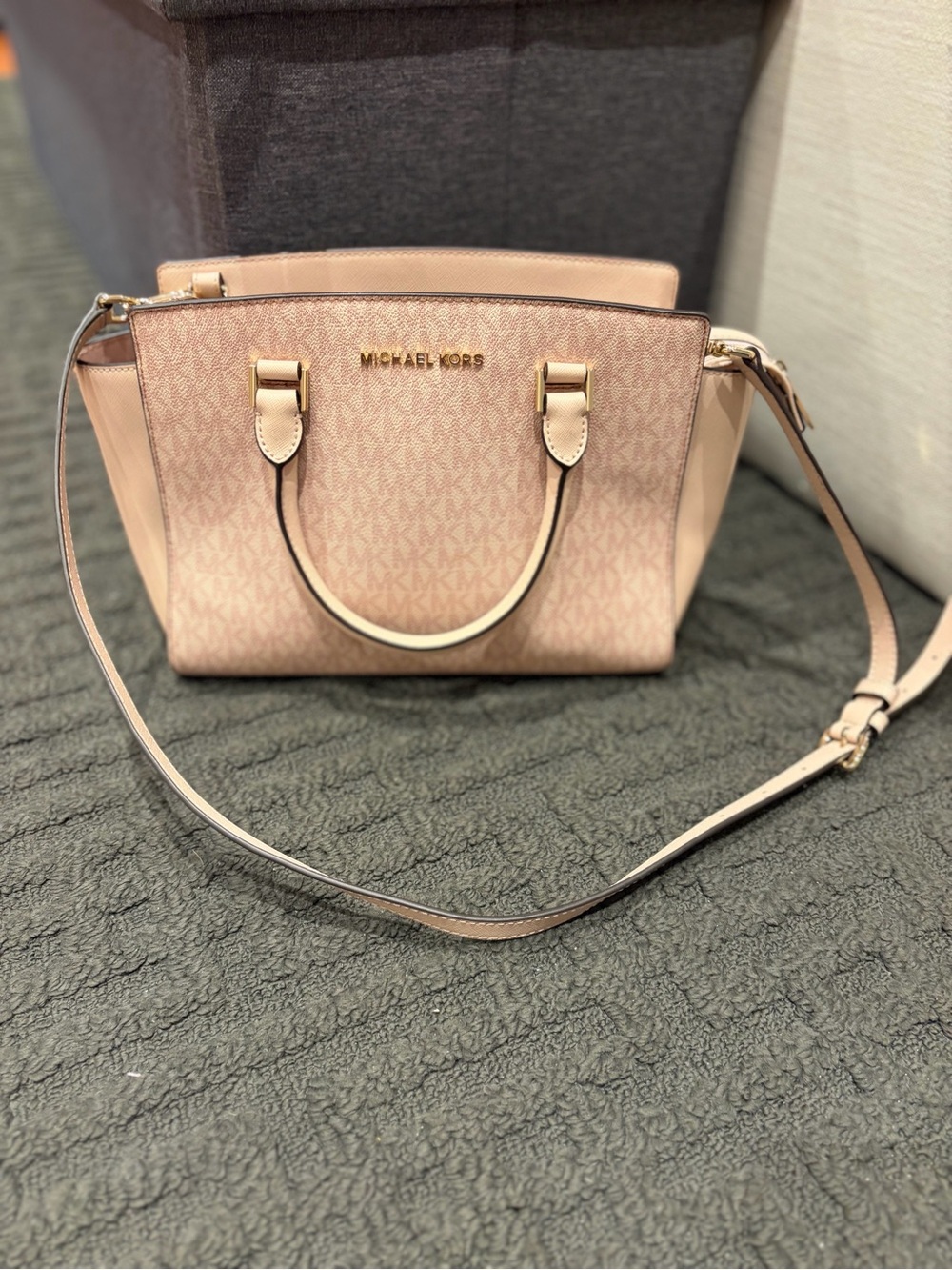 Michael Kors Ciara Signature Monogram Satchel - Blush/Pink